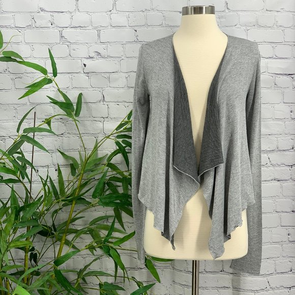 Velvet Sweaters - Velvet by Anthropologie Gray Waterfall Shrug